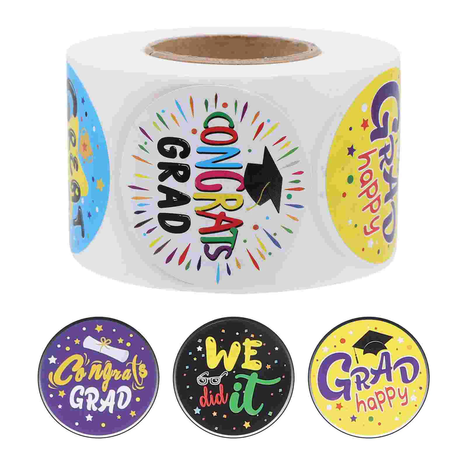 

Graduation Stickers Sticker 2022 Labels Party Grad Class Gift Favor Congrats Tags Favors Envelope Adhesive Label Roll Sealing
