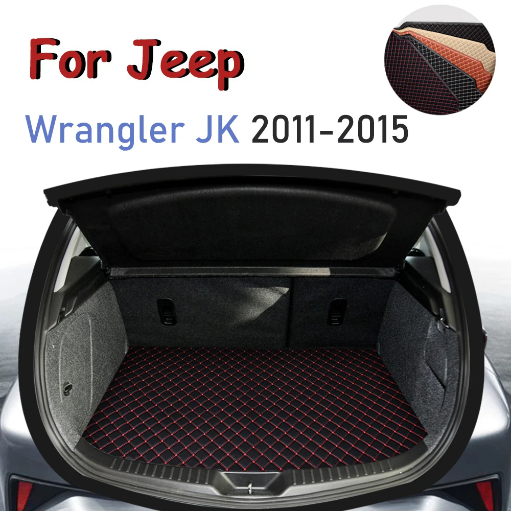 for Jeep Wrangler JK 2011-2015 Trunk Floor Mats Dirt Resistant Car Mat Trunk Cargo Liner Boot Pad Car Accessories 2014 2013