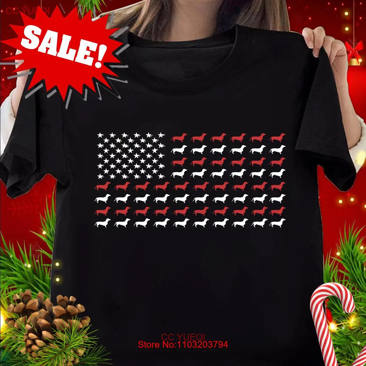 Американский флаг такса патриотическая Такса Doxie влюбленная футболка S-5XL