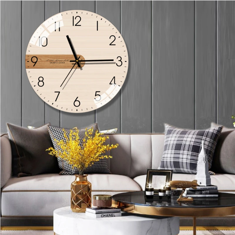 

12inch Nordic Modern Mute Wall Clock 30cm Living Room Watch Home Needle Hanging Clock Sofa Background Decor Home Accessories