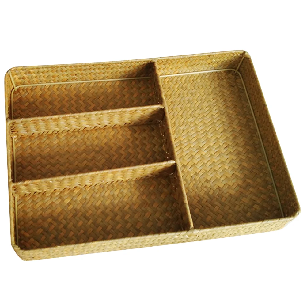 

Woven Basket Decor Organizer Bedroom Multi-use Storage Desk Table Home Field Baskets Organizing