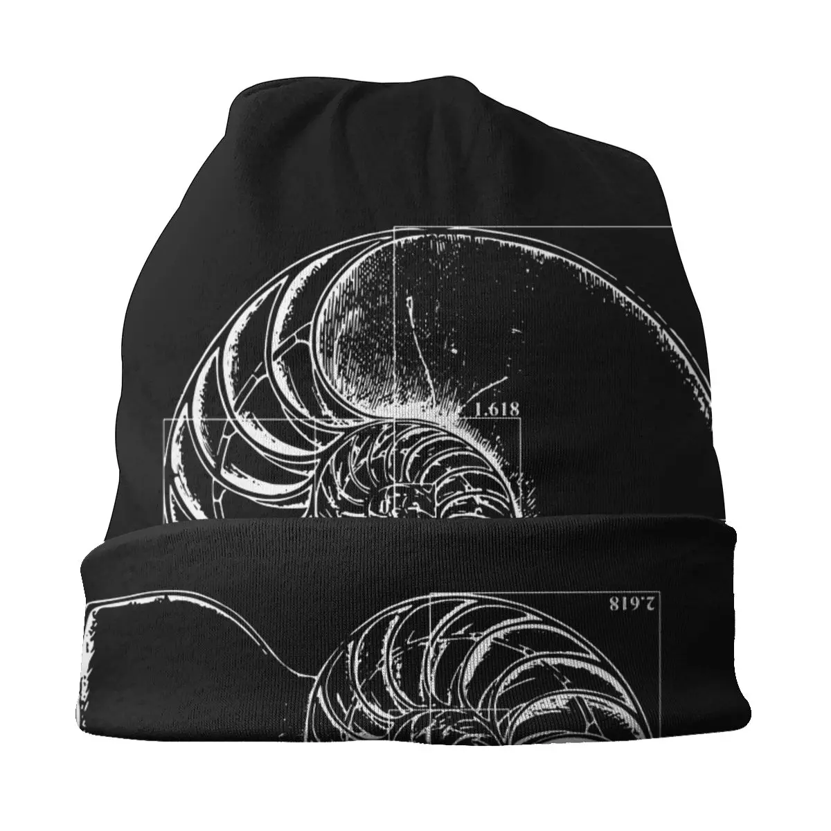 Fibonacci On A Nautilus Shell математические шапки уличные шапочки унисекс теплая Весенняя