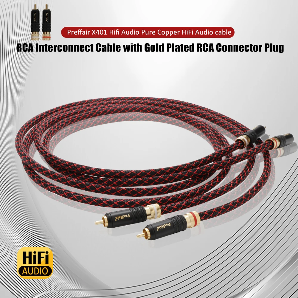 Высококачественный соединительный кабель X401 Hifi audio 5N OFC RCA удлинительный RCA-RCA с