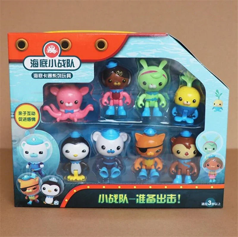 Фото 2025Gift 9 шт. набор аниме мультфильм октонавты экшн-фигурка игрушка капитан Барнауcles Kwazii Peso Penguin Dashi мини-модель куклы дети №5