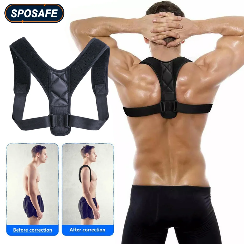 Adjustable Back Posture Corrector Belt Upper Back Clavicle Brace Shoulder Lumbar Support Corset Humpback Correction Men Women