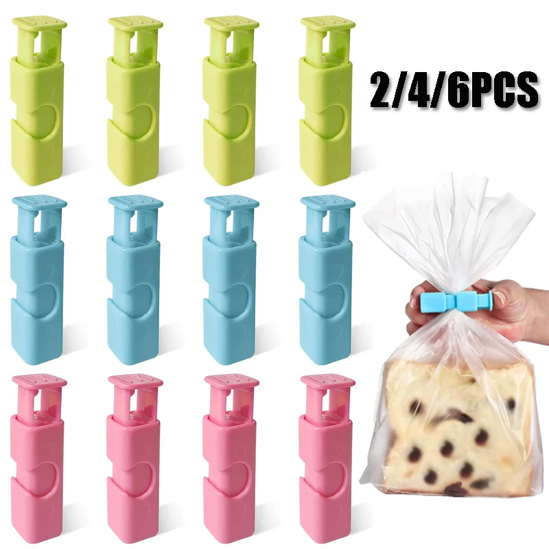 

2/4/6PCS Sealing Clip Food Preservation Bag Clip Snack Fresh Food Storage Seal Bag Clips Sealer Clamp Kitchen Storage Tool