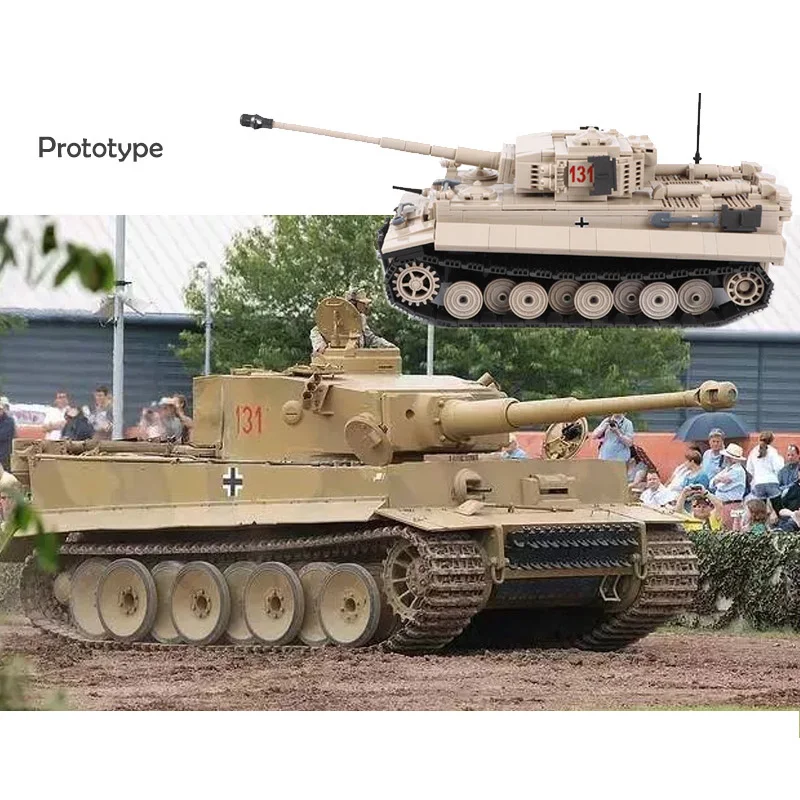 1018 шт. Тигр 131 Военный танк строительные блоки WW2 тяжелые танки набор кирпичей