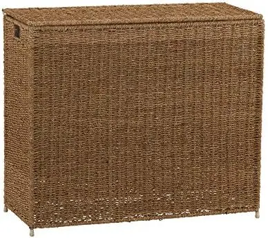 

ML-7245 Wicker 3 Compartment Laundry Sorter with Lid | 3 Section Clothes Hamper
