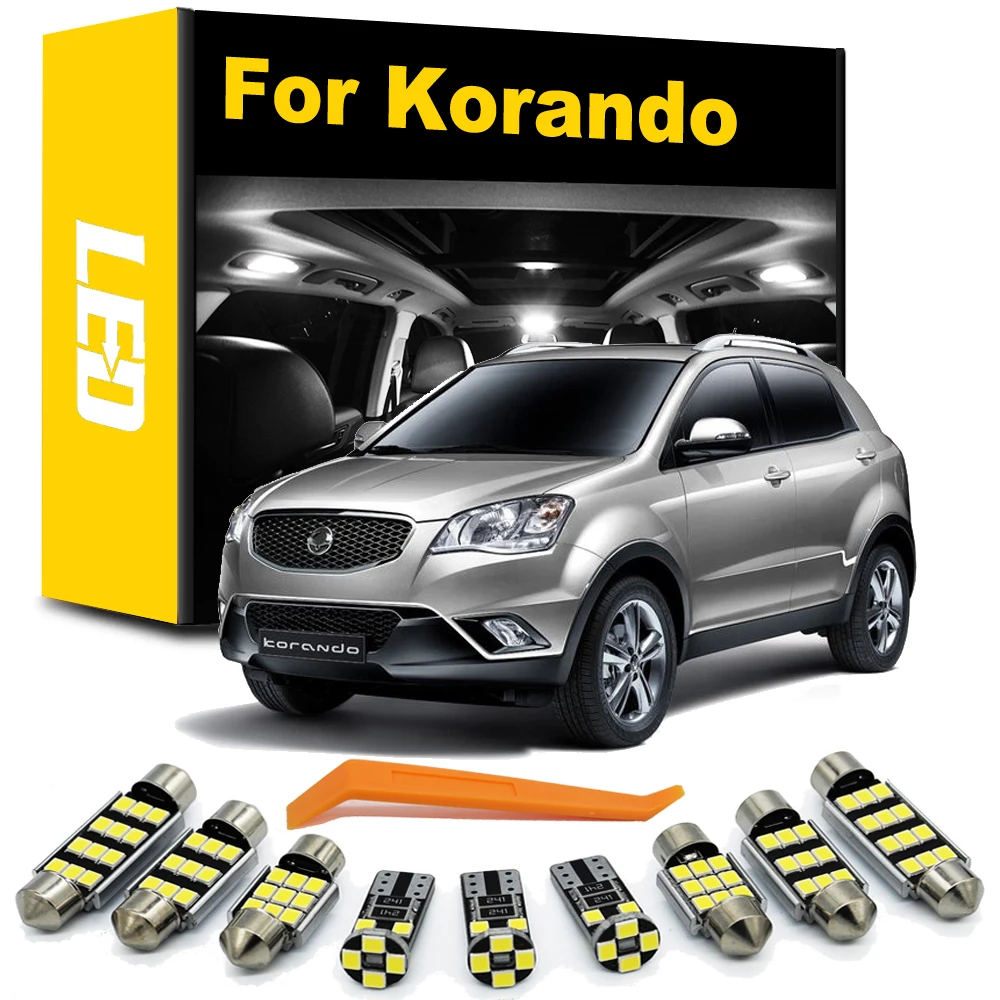 

11 шт., лампа для чтения Ssangyong Korando 2011 2012 2013 2014 2015 2016 2017