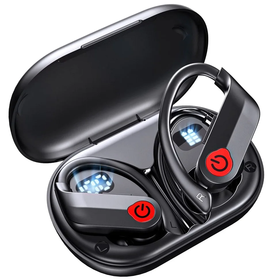 

AWIND TWS Bluetooth 5.3 Earhook Earphone Sports Headsets Led Headphone Wireless Earbuds Noise Reduction Microphone 50H HiFi Musi