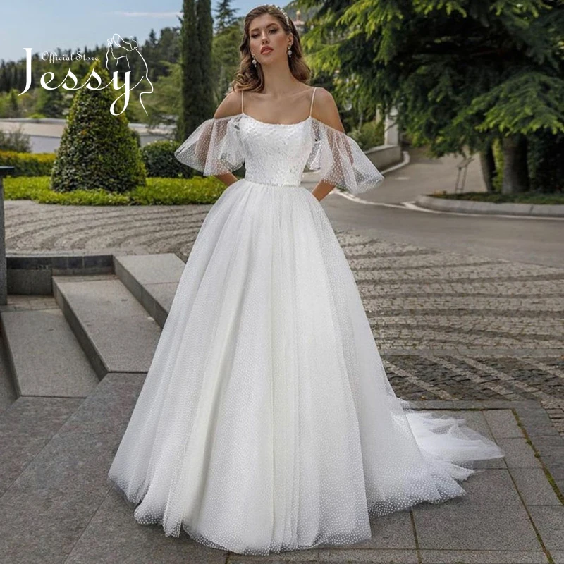 

Luxury Wedding Dress Organza With Embroidery With Ball Gown Slit A Line O-neck Full Sleeve Wedding Gowns Lace Vestido De Novia