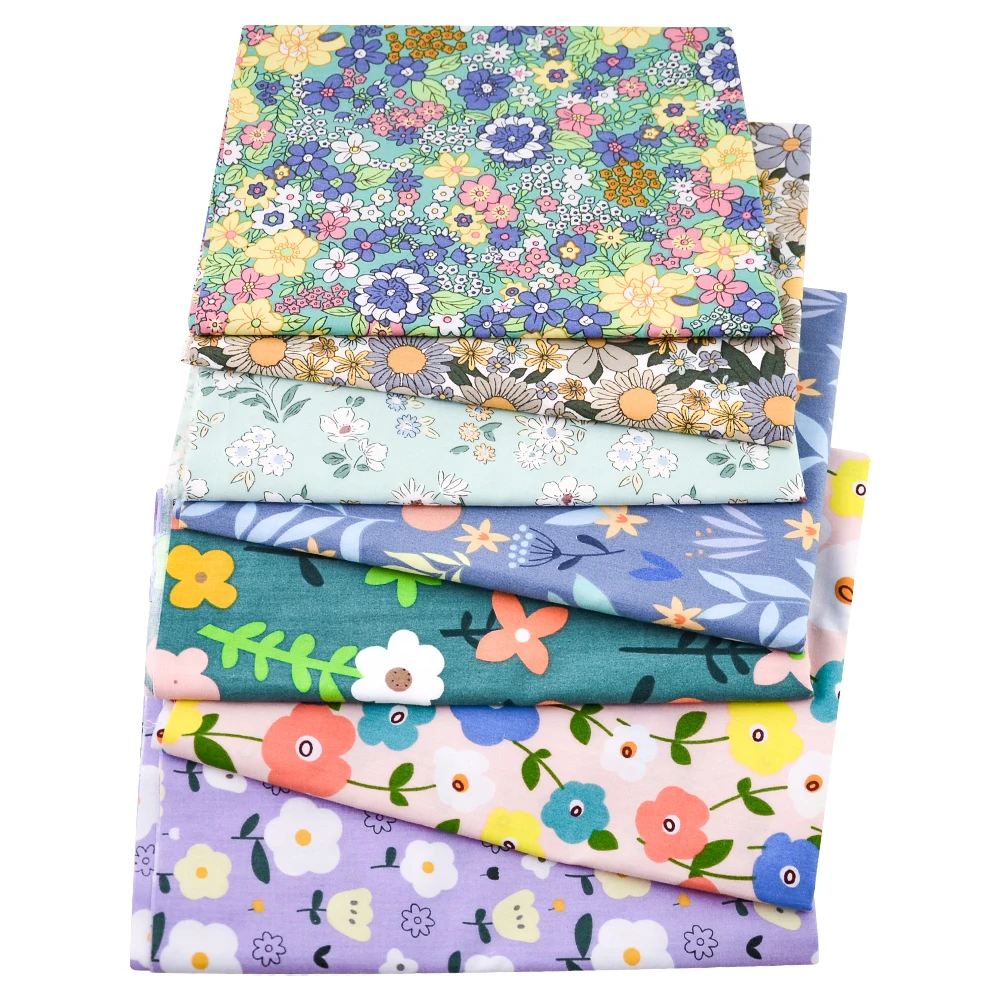40/50*50см 6-8 штук Наборы ткани Fat Quarter с яркими цветами конфет для шитья, рукоделия, создания пэчворка на хлопчатобумажной ткани.