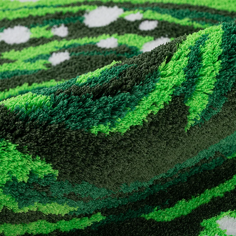 Американский Аниме зеленый портал ворсовый ковер для гостиной комнаты