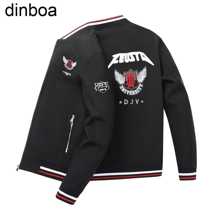 

Autumn Men's Jackets White Streetwear Embroidery Fashion Jacket Men Thin Windbreaker Spring Man Coats Windproof Trench Coat Tops