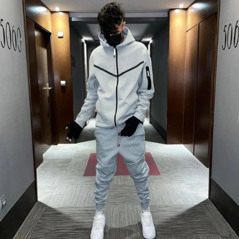 

2023 Tracksuits Sports Suit Men's Hoodie Fashion Casual Sports Zipper Jacket Jacket Trousers Suitpant Sets Men New in Men's Sets