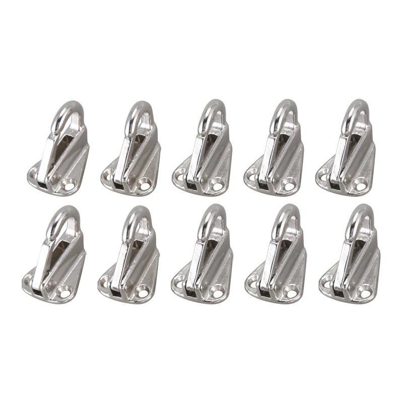 

10PCS Marine Boat Fender Marine Fending Hook With Closed Spring Clip Stainless Steel 316 Marine Boat Hardware
