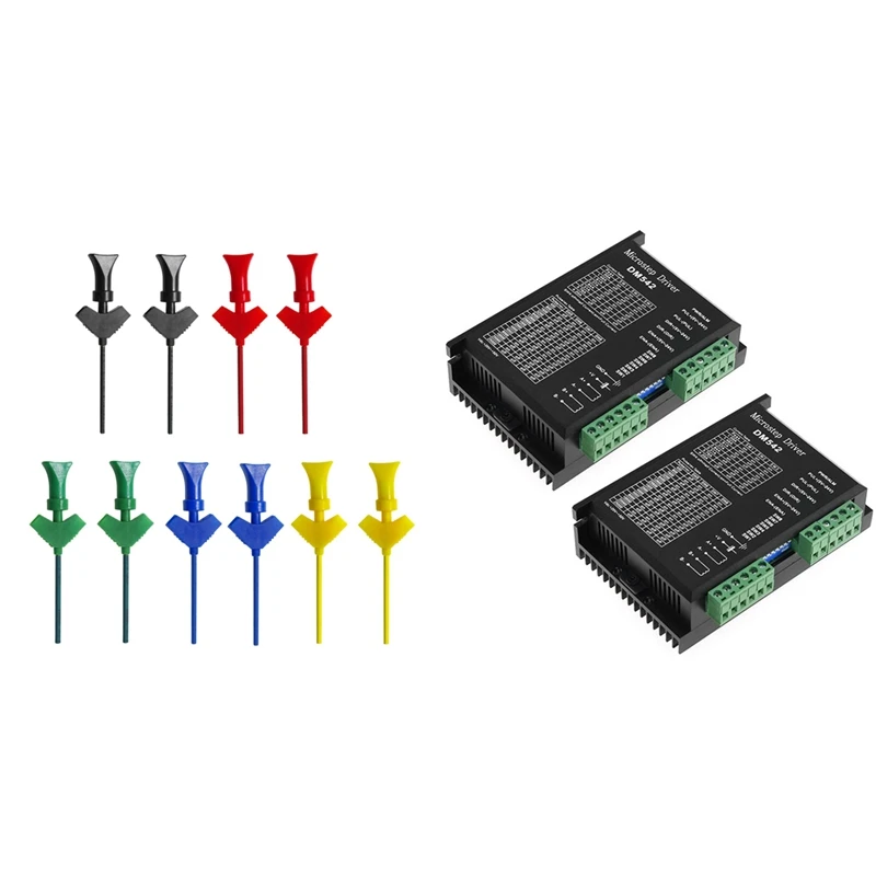 

SMD IC Test Hook Clip Jumper Test Probe Logic Analyzer With 2Pcs DM542 Stepper Motor Controller For 57 Series Motor