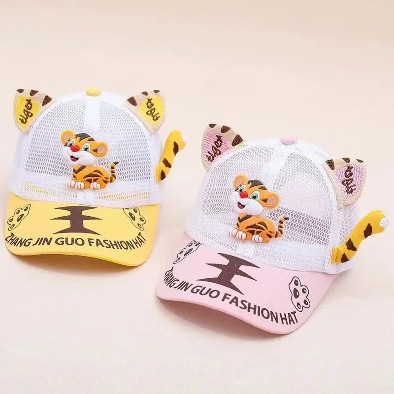 Хлопковая бейсболка Four Seasons с рисунком тигра регулируемые шапки Snapback для детей