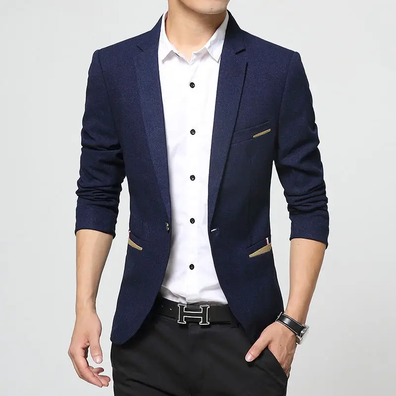 

Boutique Large Size 5XL Men's Fashion Business Single West Slim Formal Dress Gentleman Casual Handsome Trend Dress Suit Jacket