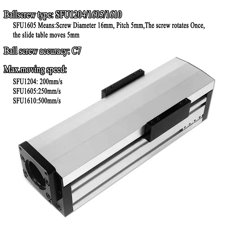 Полностью закрытая линейная направляющая шириной 70 мм SFU 1204/1605/1605 Шариковый винт