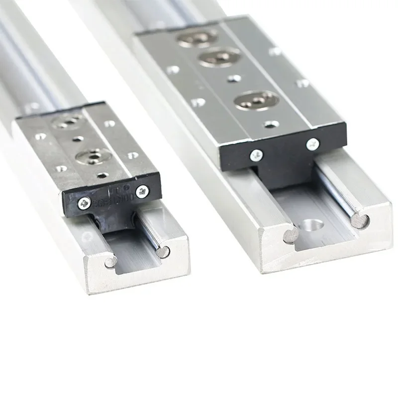 Серебряная линейная направляющая шириной 47 мм Встроенный тип Двухосевая с