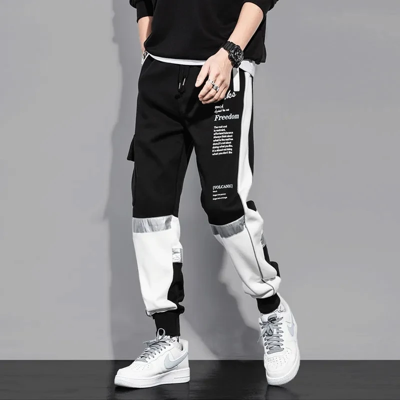 

Spring Autumn Sweatpants Men's Loose Sweatpants Hundred Match Harlan Casual Baggy Pants For Man Bundle Foot Pantalones Hombre