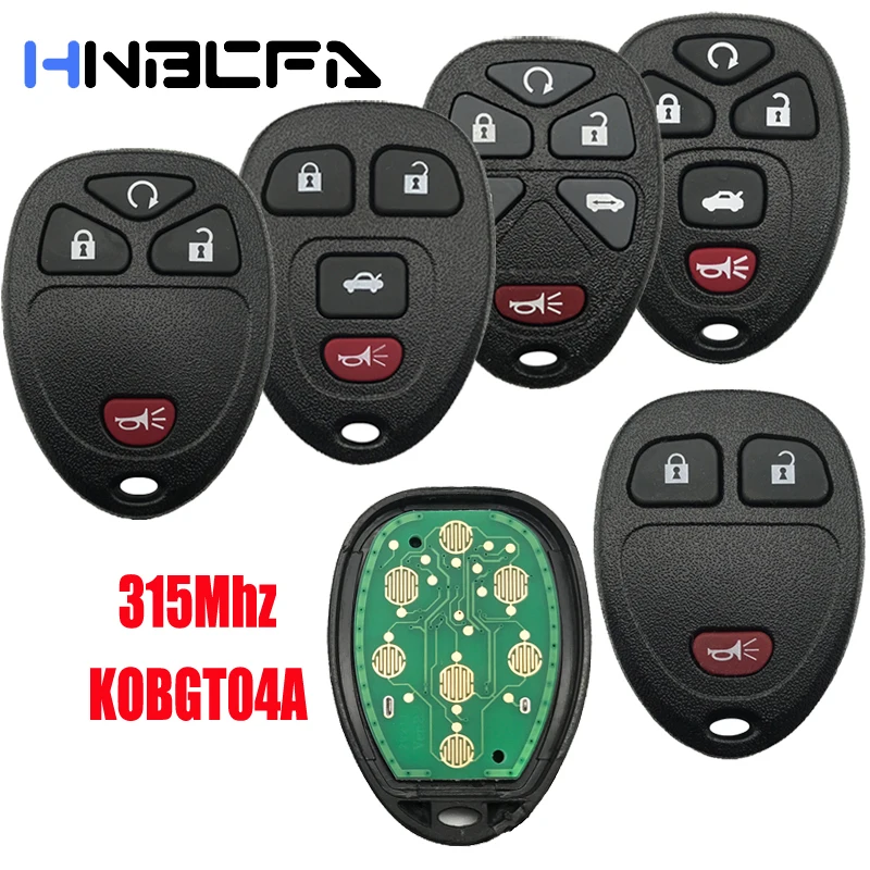 

3/4/5/6 Buttons 315Mhz Remote key For Chevrolet Captiva HHR Uplander Pontiac Montana SV6 Saturn Relay Buick KOBGT04A Car key