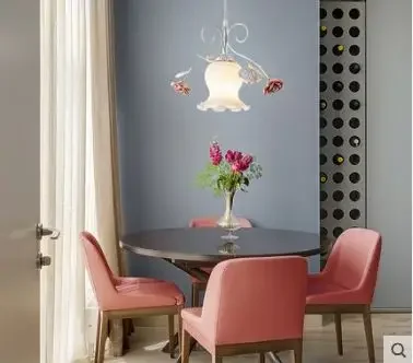 Американский пасторальный стиль корейская роза трехугольная лампа для