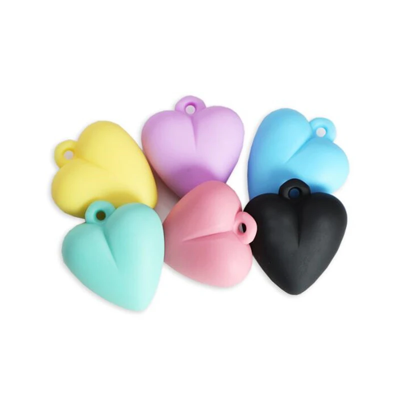 

10 шт./партия, Матовые акриловые бусины в форме сердца