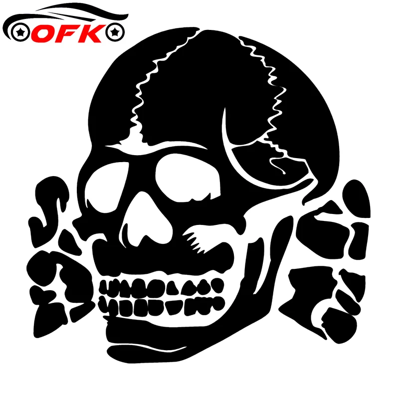 

Наклейка с черепом, автомобильная наклейка, водонепроницаемые Автомобильные украшения на бампер грузовика, заднее окно, винил.