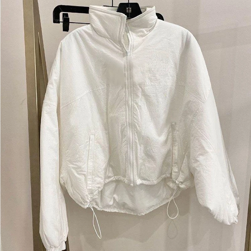 

Chic White Coat Elegant Embroidery Jacket Vintage Oversized Casual Women's Spring Autumn Jackets 2022 American Luxury Brand