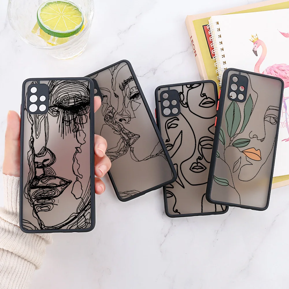 

Abstract Case For Samsung A32 Carcasa Samsung A52S 5G A21S A12 A51 A71 A12 A30S A31 A22 A50 A20S A72 A70 A11 A10S A04s Funda