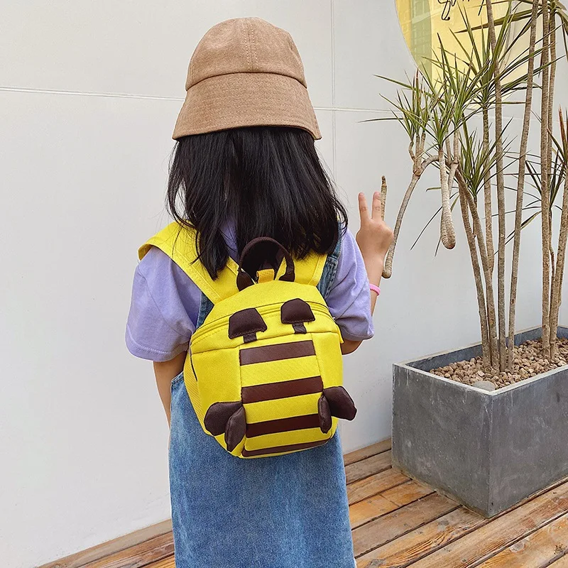 

Cartoon Bee Baby Anti-lost Backpacks Kindergarten Schoolbag Children Boy Girl School Bags Adjustable Animals Kid Backpack
