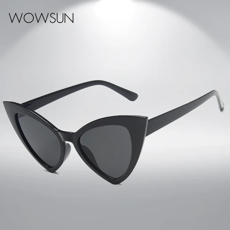 

WOWSUN Classic Retro Sexy Cat's Eye Sunglasses Female Brand Designer Sunglasses Fashion Oversized Cat's Eye Goggles UV400