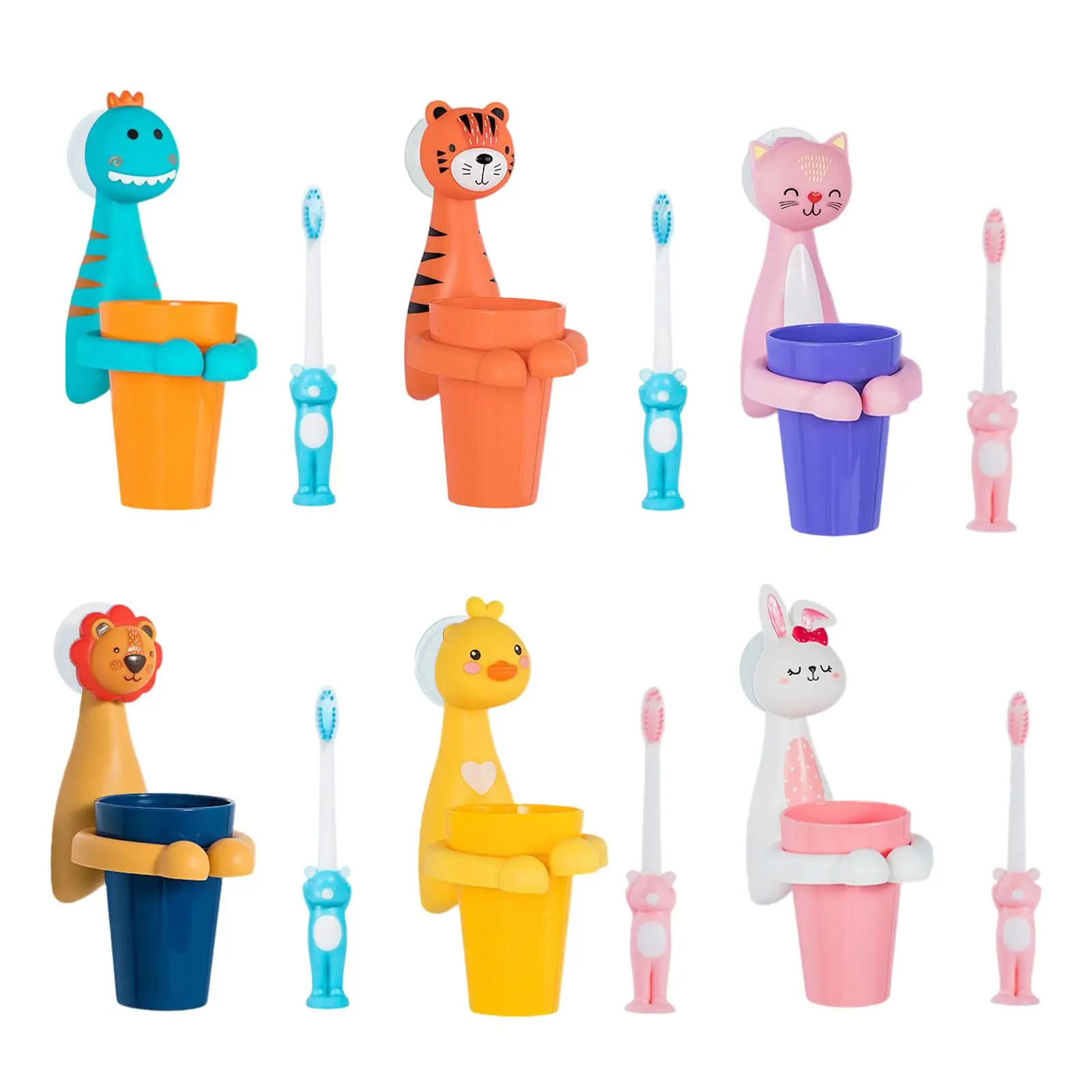 

Wall Mounted Toothbrush Cup Holder Bathroom Accessories for Bedroom Travel