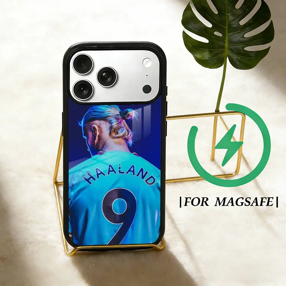 Фото Чехол для телефона 2026 E-Erling H-Haaland Football 9 для iPhone 17, 16, 15, 14, 13, 12, Plus, Pro, Max с магнитной беспроводной зарядкой MagSafe №5