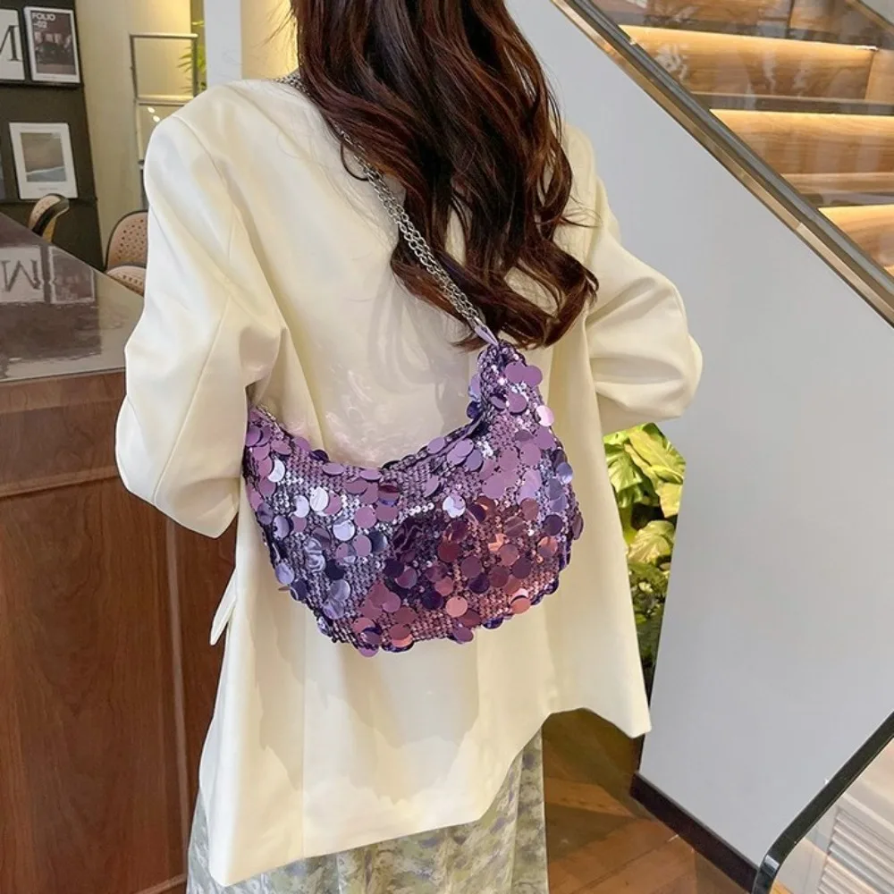 Блестящий вечерний клатч блестящая большая вместительная сумка через плечо с