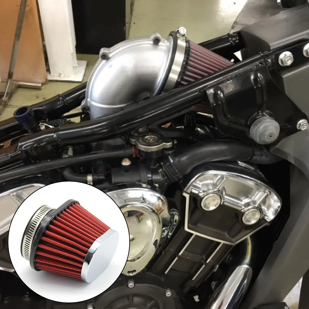 

Experience Enhanced Engine Breathing with our 55mm Double Layer Stainless Steel Mesh Air Filter Cleaner for Motorcycles and ATVs