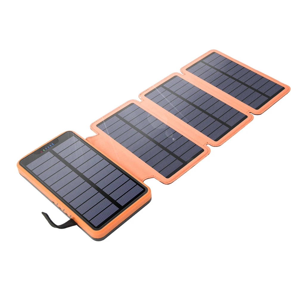 

Power Bank 10000mAh 20000mAh 4 Solar Panel Powerbank Fast Charging For iPhone 11 Pro Xiaomi Waterproof Poverbank with Flashlight