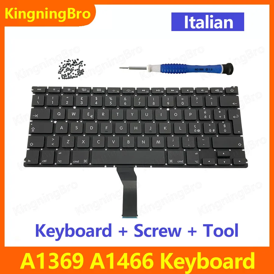 

Новая сменная клавиатура/набор винтов для Macbook Air 13 "A1369 A1466 итальянская Клавиатура 2011 2012 2013 2014 2015 2017