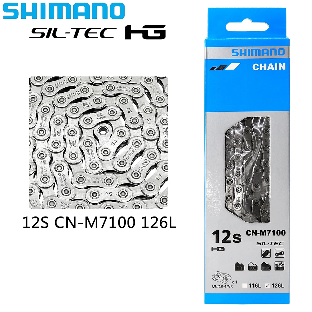 SHIMANO SLX CN-M7100 MTB велосипедная цепь 12 скоростей 126L SIL-TEC HG В для горного велосипеда