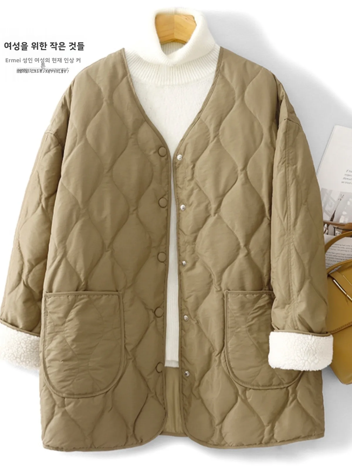 Пуховик средней длины на хлопковой подкладке Куртка Одежда 3 линии Легкий