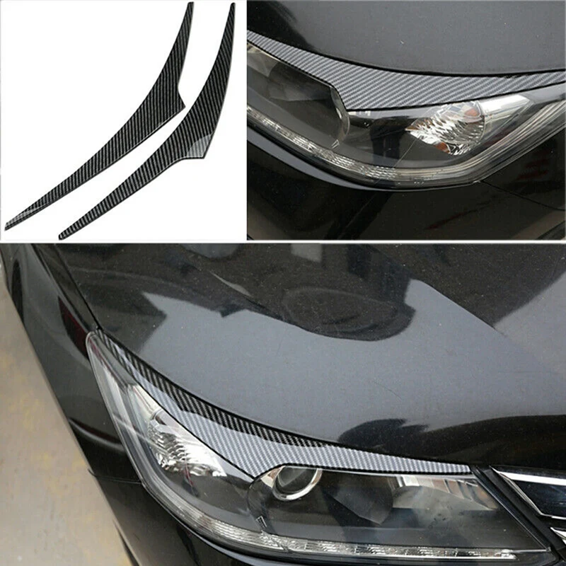 

Накладка на переднюю фару из углеродного волокна для Honda Accord 9Th 2013-2015, наклейка для бровей