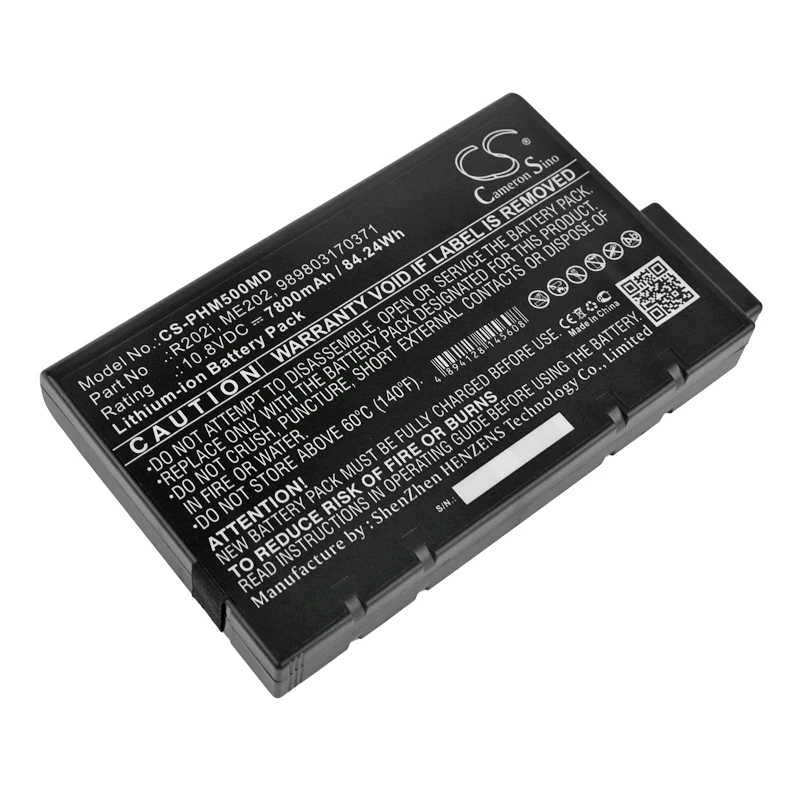 Аккумулятор Cameron Sino 7800 мАч для Philips Micron Transport CTG7 GX2 GX3 TC20 VX XT XT2 ZX GX + PageWriter TC30 TC50 TC70 CM10 |