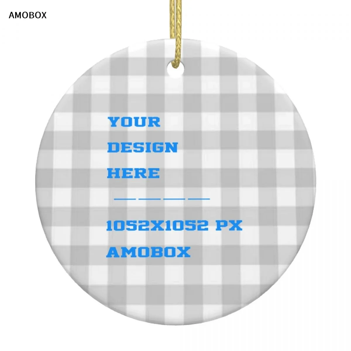 AMOBOX-Настраиваемые рождественские украшения круглый керамический подвесной