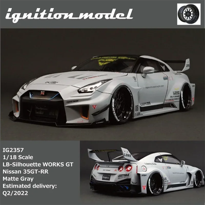Литые модели автомобилей IG 1/18 для Nissan GTR 35GT-RR фигурки героев мультфильма LB