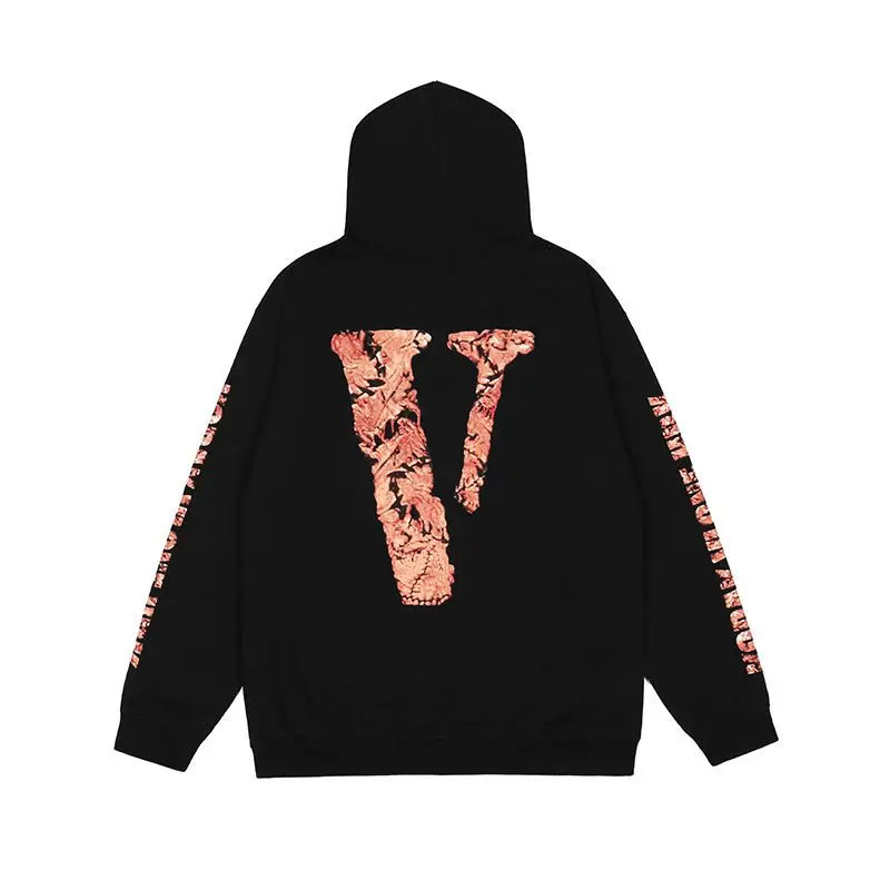 Хлопковая Толстовка VLONE С Большим V-образным Вырезом В Стиле Хип-хоп Аватар Для