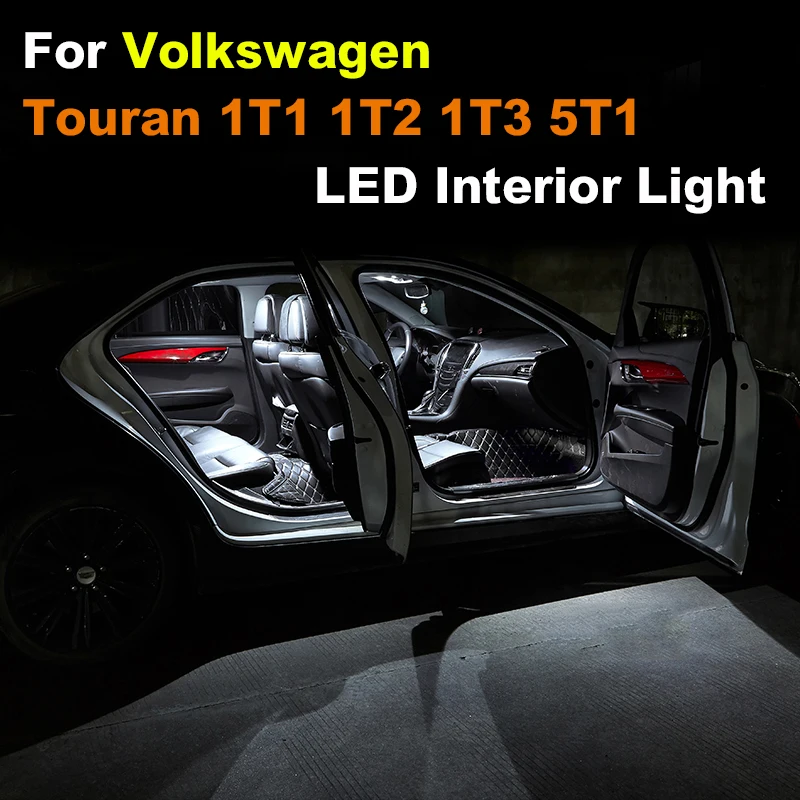 

No Error Canbus Interior LED Light For VW Volkswagen Touran 1T1 1T2 1T3 5T1 2003 - 2019 2020 Vehicle Bulb Dome Reading Lamp Kit