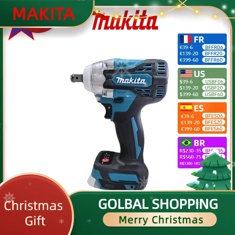Makita DTW300 Перезаряжаемый ударный гайковерт Бесщеточный электрический ключ 18 В