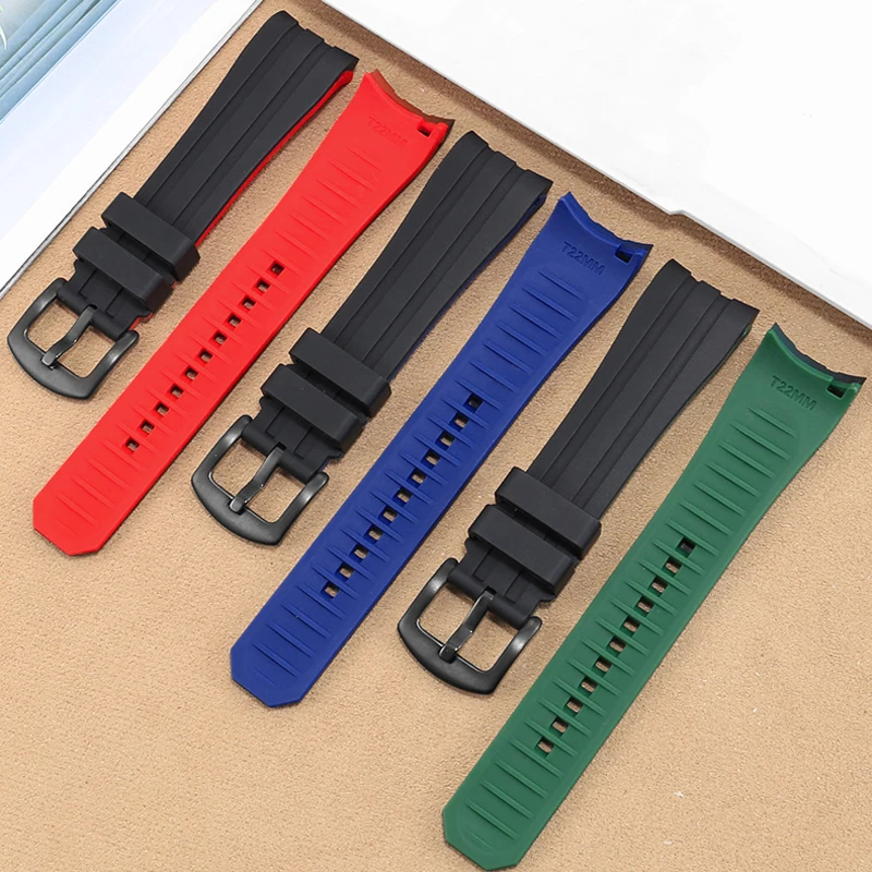 Curved End Rubber Watch Strap 18mm 20mm 22mm Quick Release Watchband Wristband Accessories for Omega Brand Watch Band